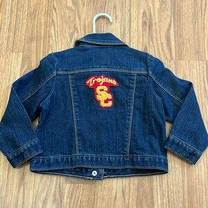 USC Trojans Jean Jacket Denim Jacket upcycled unisex 18-24M 18 - 24 months